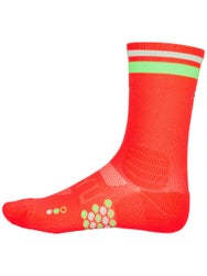 SHYU Racing Crew Socks Crimson/Lime/Powder