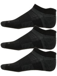 Saucony Inferno Cushion No Show Socks 3-Pack Black