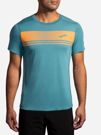 Brooks Men's Energized Stripe Distance Short Sleeve 3.0