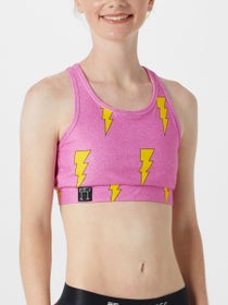 ChicknLegs Pink Bolts Sports Pocket Bra