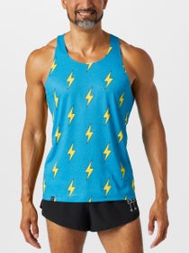 ChicknLegs Men's Blue Bolts Performance Singlet