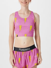 ChicknLegs Women's Pink Bolts Crop Top