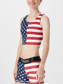 ChicknLegs Women's USA Flag Crop Top