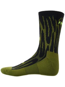 rnnr Marathon Crew Socks Drippy Cheetah Green