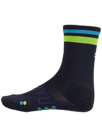 SHYU Racing Half Crew Socks Navy/Citron/Blue