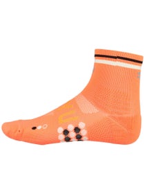 SHYU Racing Quarter Crew Socks Mango/Cream/Black