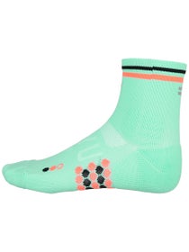 SHYU Racing Quarter Crew Socks Peppermint/Red/Black