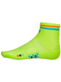 SHYU Racing Quarter Crew Socks Volt/Pacific/Orange