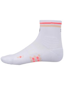 SHYU Racing Quarter Crew Socks White/Peach/Crimson