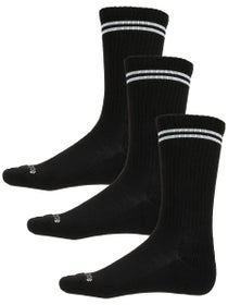 Saucony Inferno Cushion Crew Socks 3-Pack Black