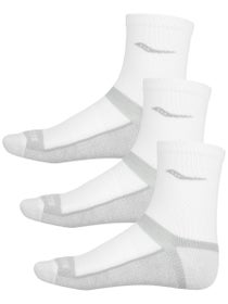 Saucony Inferno Cushion Mid-Crew Socks 3-Pack White