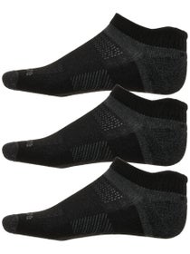 Saucony Inferno Cushion No Show Socks 3-Pack Black