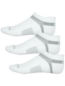 Saucony Inferno Cushion No Show Socks 3-Pack White