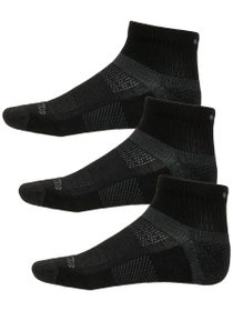Saucony Inferno Cushion Quarter Socks 3-Pack Black