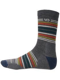 Wide Open Men's Multi Stripe Cushioned Micro Crew Socks