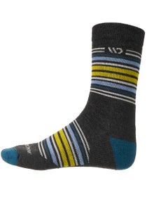 Wide Open Men's Multi Stripe Cushioned Micro Crew Socks