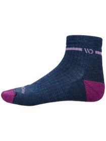 Wide Open Women's Single Stripe Cushioned Quarter Socks