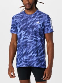 adidas Men's Own The Run Allover Print Short Sleeve