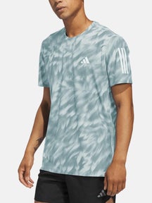 adidas Men's Own The Run Allover Print Short Sleeve