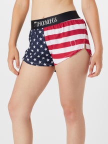 ChicknLegs Women's USA Flag 1.5" Split Shorts