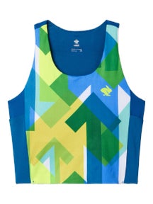 rabbit Women's Blue Arrow Pacer Pocket Crop