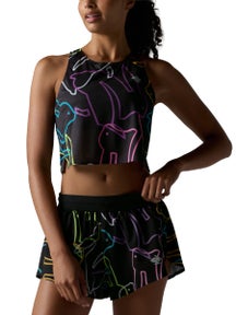 rabbit Women's Go Time Neon Bunny Crop Singlet