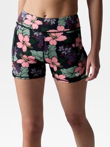 rabbit Women's Hibiscus Floral Speed Leggy 4" Short