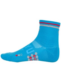 SHYU Racing Quarter Crew Socks Sapphire/Chrome/Red