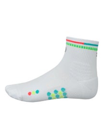 SHYU Racing Quarter Crew Socks White/Polka/Reef
