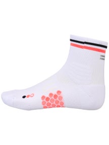SHYU Racing Quarter Crew Socks White/Scarlet/Black