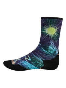 Smartwool Trail Run Cushion Treeline Print Crew Socks