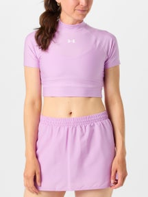 Under Armour Women's HeatGear Crop Mock Short Sleeve
