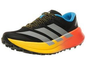 adidas Terrex Agravic SL in Black/Orange, lateral view with toe angled forward