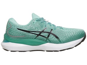 Green women's ASICS Cumulus 24 medial view