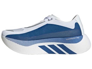 adidas Hyperboost Edge review blue and white shoe facing left
