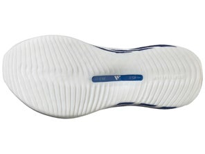 adidas Hyperboost Edge blue and white right shoe outsole view