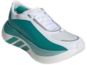 adidas Hyperboost Edge in green, toe angled forward