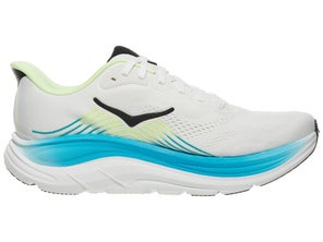 HOKA Clifton 11 men's shoe in Frost/Black, medial view