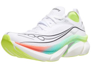 Saucony Endorphin Elite 3 Left Shoe Facing Left White Multi