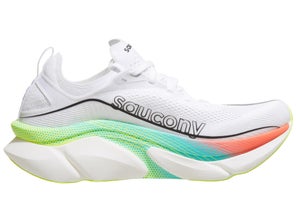 Saucony Endorphin Elite 3 Review Left Shoe Facing Right White Multi