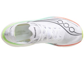 Saucony Endorphin Elite 3 Left Shoe Overhead White Multi