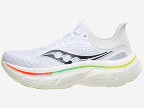 lateral view of Saucony Paramount Max in White/Multi
