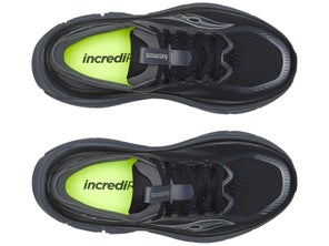 overhead view of pair of Saucony Paramount Max shoes in Black/Shadow