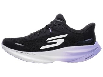 Skechers Aero Spark Women's Shoes Black/Purple Trim