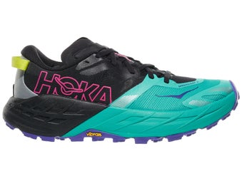 HOKA Speedgoat 7 Women's Shoes Black/Electric Aqua
