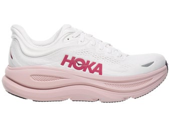 HOKA Bondi 9 Women's Shoes White/Pink Opal