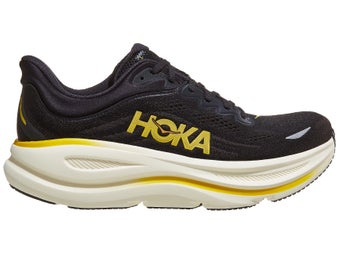 HOKA Bondi 9 Men's Shoes Carbon Black/Yellow Gold