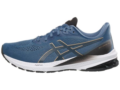 palma Acumulativo jamón ASICS GT 1000 12 Men's Shoes Storm Blue/Dune | Running Warehouse