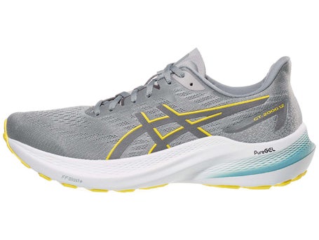 ASICS GT 2000 12 Men's Shoes Sheet Rock/Bright Yellow | Running Warehouse