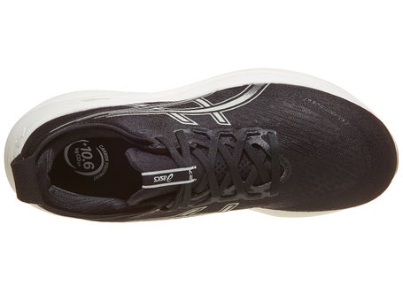 NEW ASICS men\'s gel nimbus-27 running shoes in black/lake grey Men main image 4